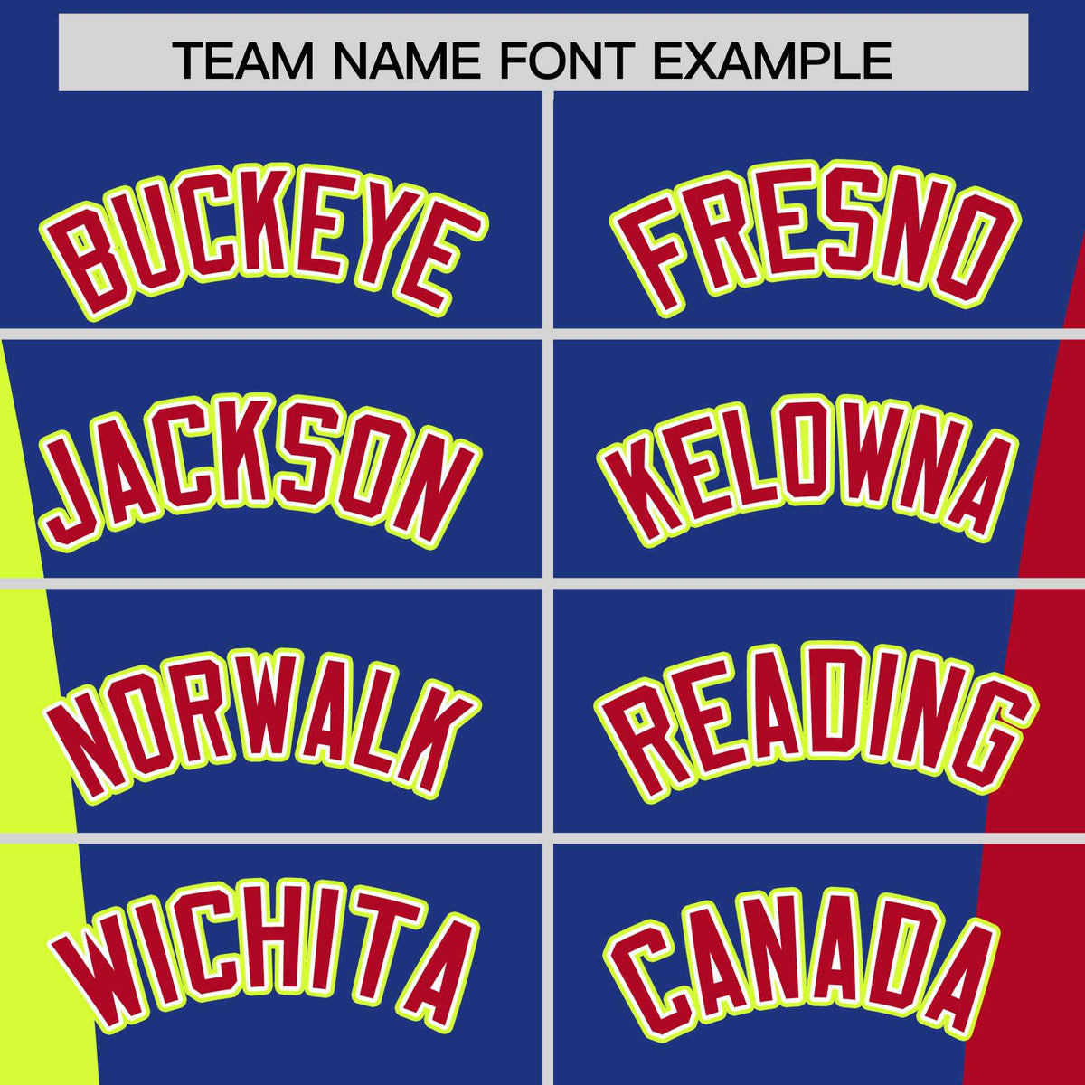 Custom Royal Blue Fluorescent Green Red Personalization Varsity Full-Snap Three Color Blocks Letterman Jacket