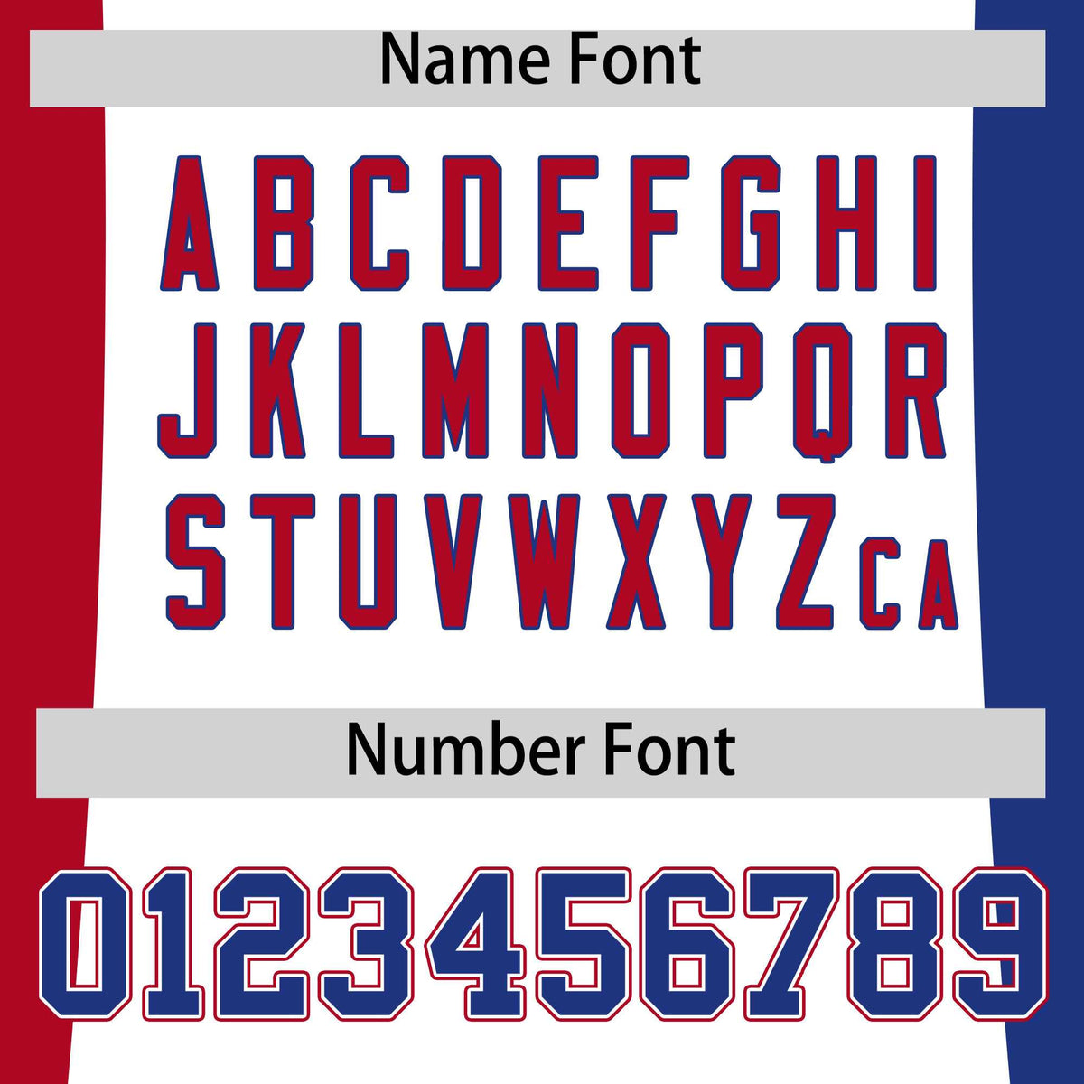 Custom White Red Royal Blue Personalization Varsity Full-Snap Three Color Blocks Letterman Jacket