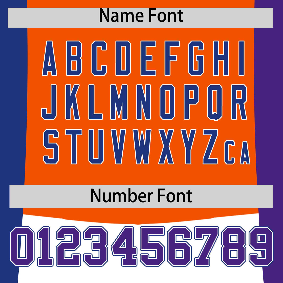 Custom Orange Royal Blue Purple Personalization Varsity Full-Snap Three Color Blocks Letterman Jacket