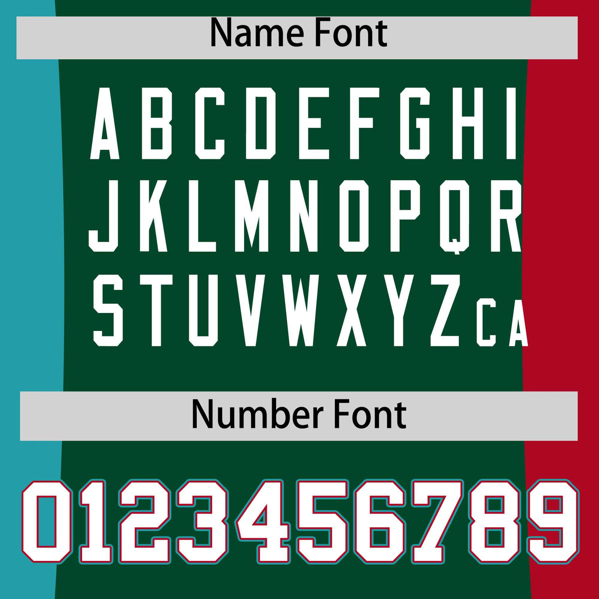 Custom Green Aqua Red Personalization Varsity Full-Snap Three Color Blocks Letterman Jacket