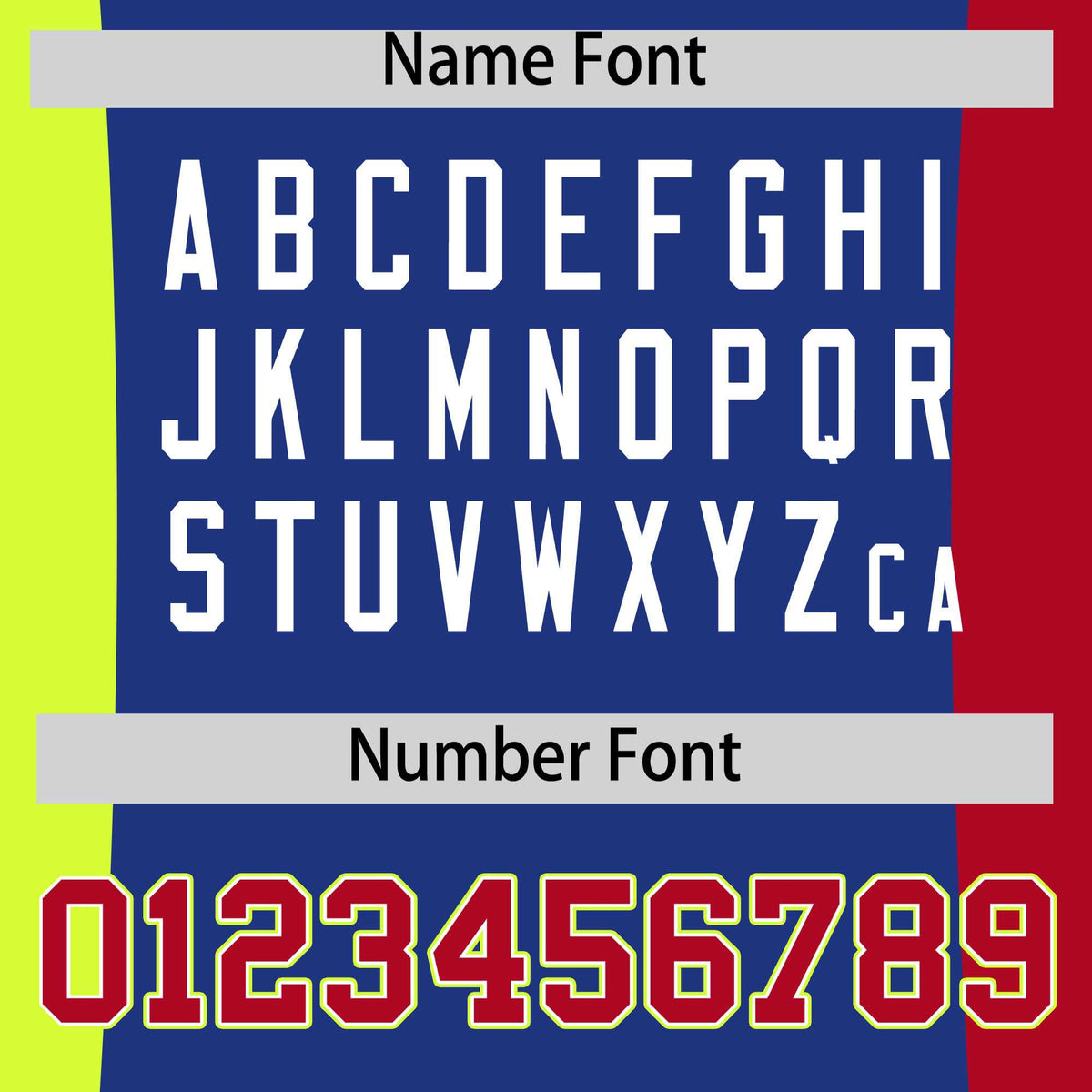 Custom Royal Blue Fluorescent Green Red Personalization Varsity Full-Snap Three Color Blocks Letterman Jacket