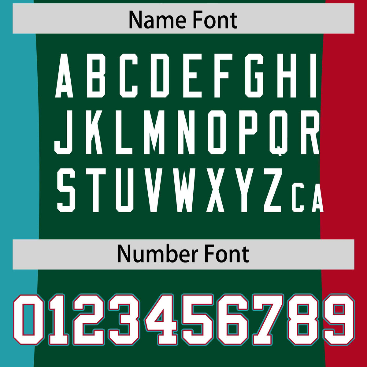 Custom Green Aqua Red Personalization Varsity Full-Snap Three Color Blocks Letterman Jacket