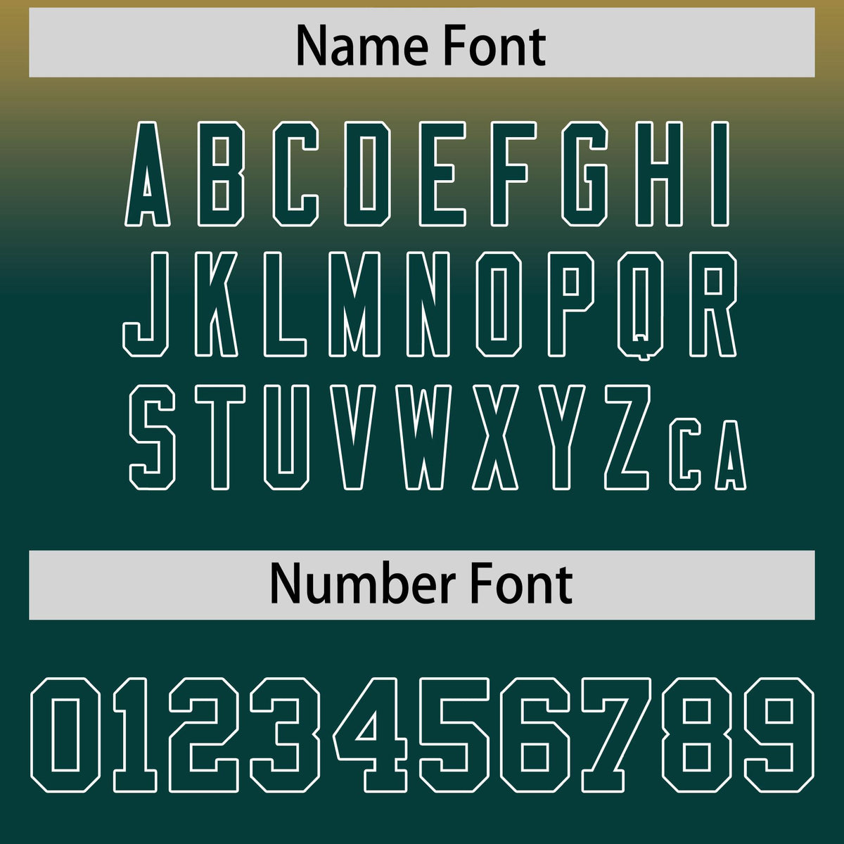 Custom Gold Midnight Green Full-Snap Varsity Personalization Gradient Fashion Letterman Jacket