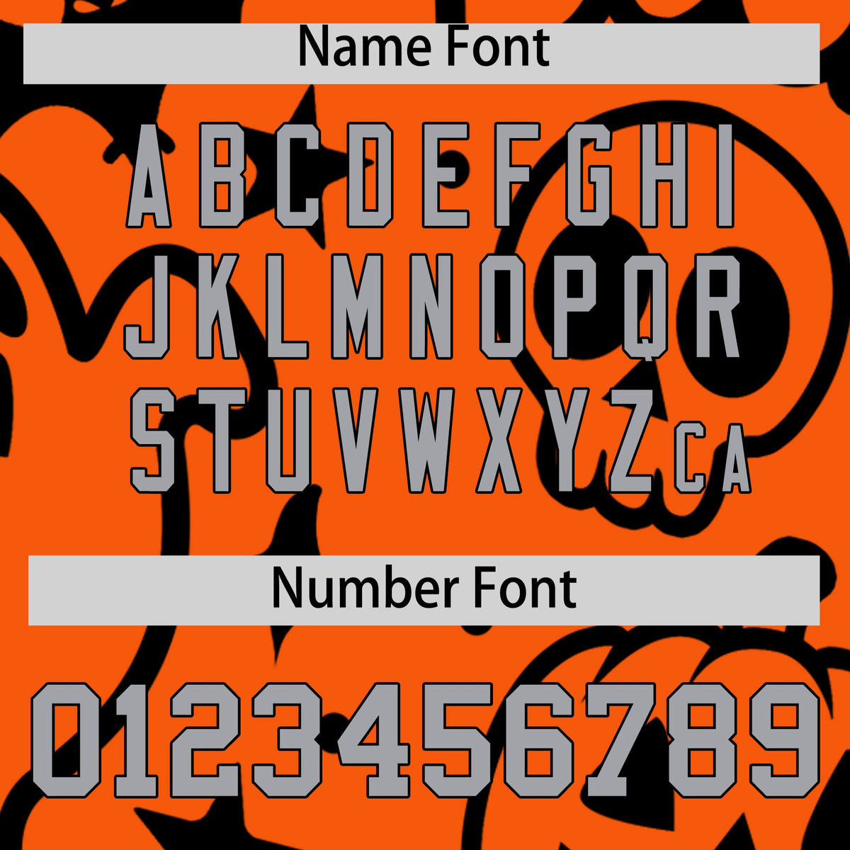 Custom Black Orange Gray Bats Pumpkins Ghost Patterns Halloween Letterman Jacket | Custom Letterman Jacket,Add Name and Numbern,Sublimation Printed &amp; Stitched,Perfect for Parties | KXKSHOP