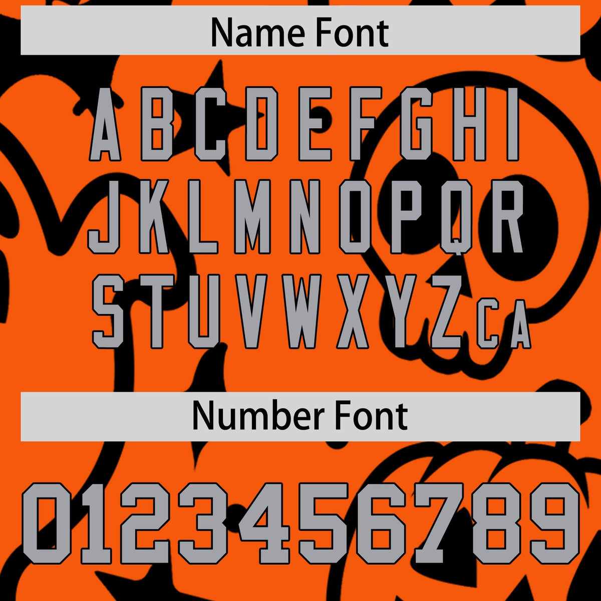 Custom Black Orange Gray Bats Pumpkins Ghost Patterns Halloween Letterman Jacket | Custom Letterman Jacket,Add Name and Numbern,Sublimation Printed &amp; Stitched,Perfect for Parties | KXKSHOP