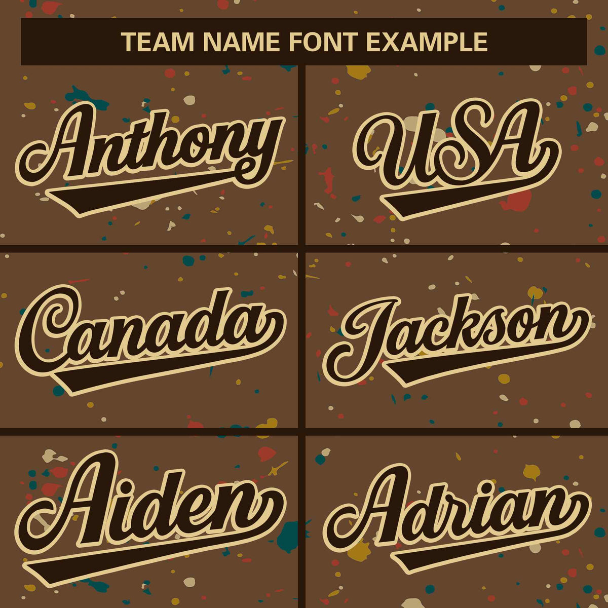 Custom Brown Khaki Varsity Full-Zip Splash Graffiti Pattern Letterman Jacket