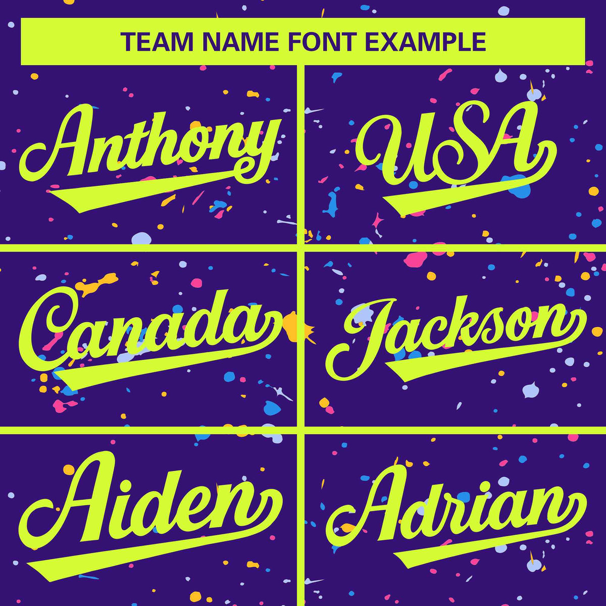 Custom Purple Neon Green Varsity Full-Zip Splash Graffiti Pattern Letterman Jacket