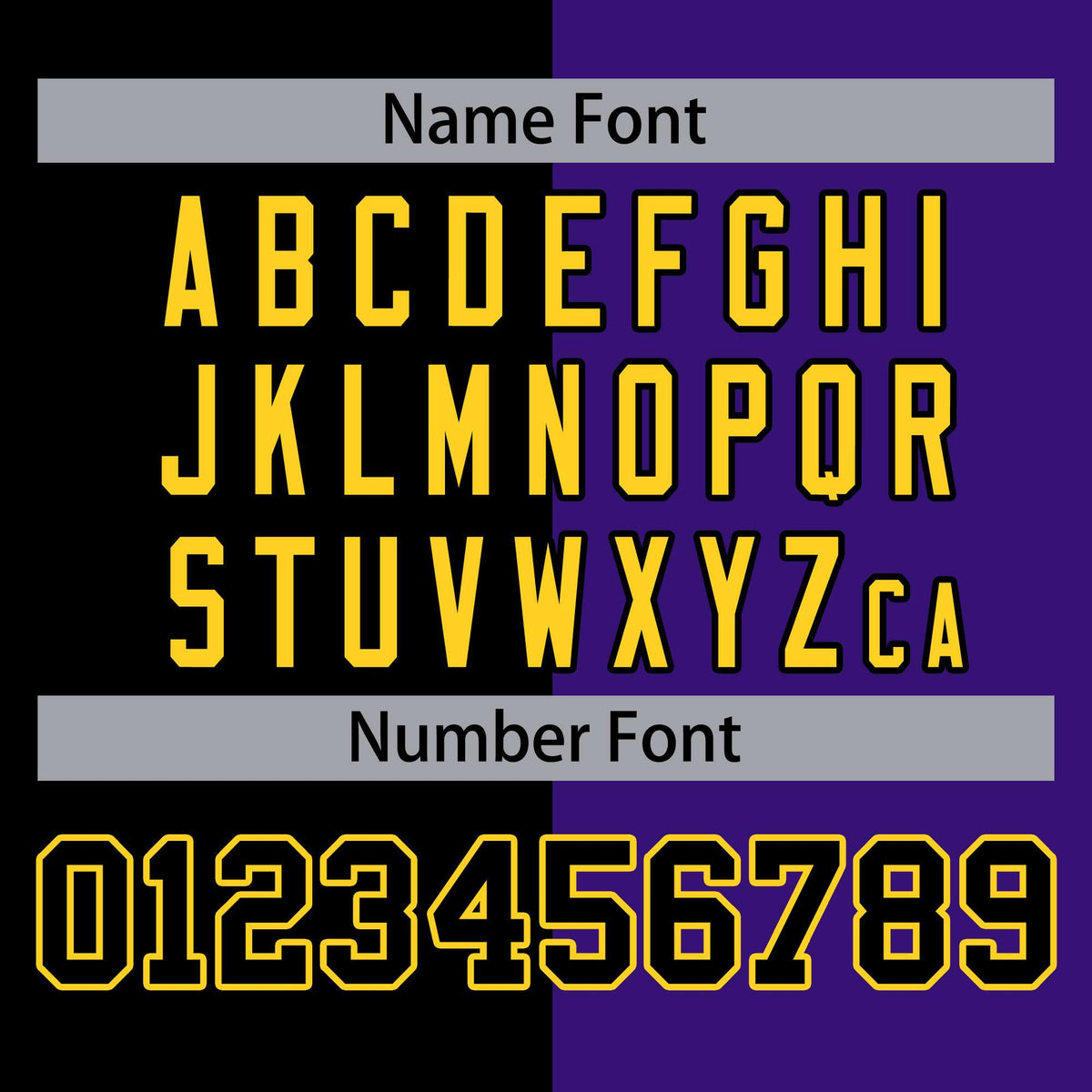 Custom Purple Black-Yellow Two Tone Color Block Bomber Varsity Baseball Jacket