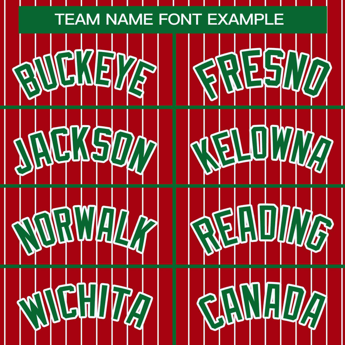 Custom Red Kelly Green-White Stripe Fashion Bomber Varsity Jacket with Raglan Sleeves