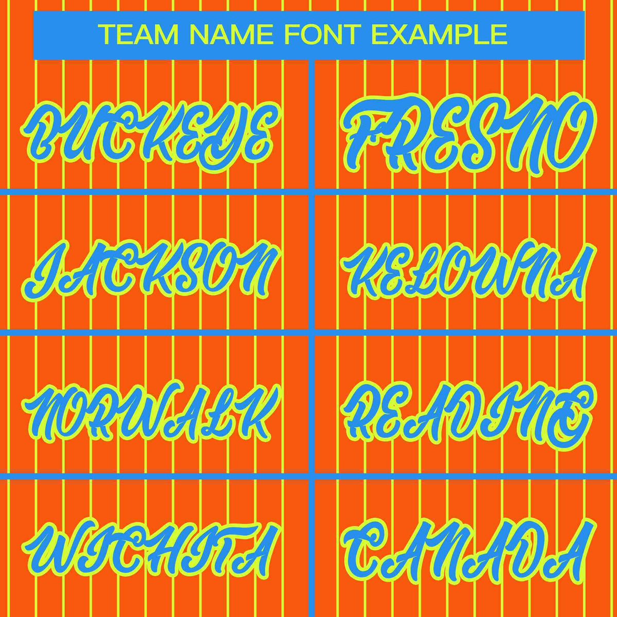 Custom Orange Powder Blue-Neon Green Stripe Fashion Bomber Varsity Jacket with Raglan Sleeves