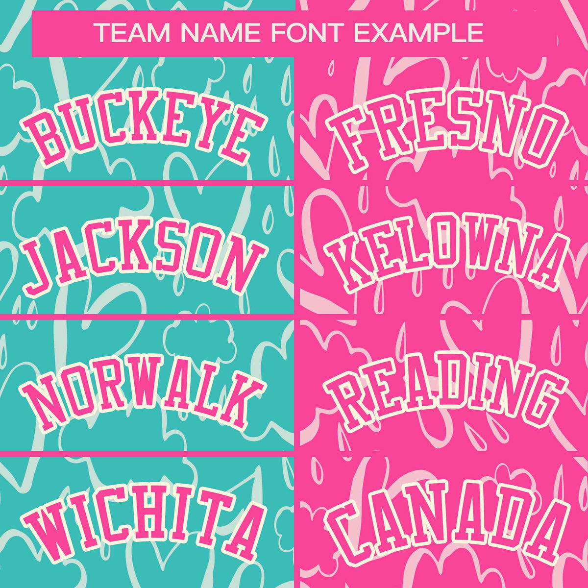 Custom Pink Aqua Split Fashion Letterman Bomber Graffiti Pattern Baseball Jacket