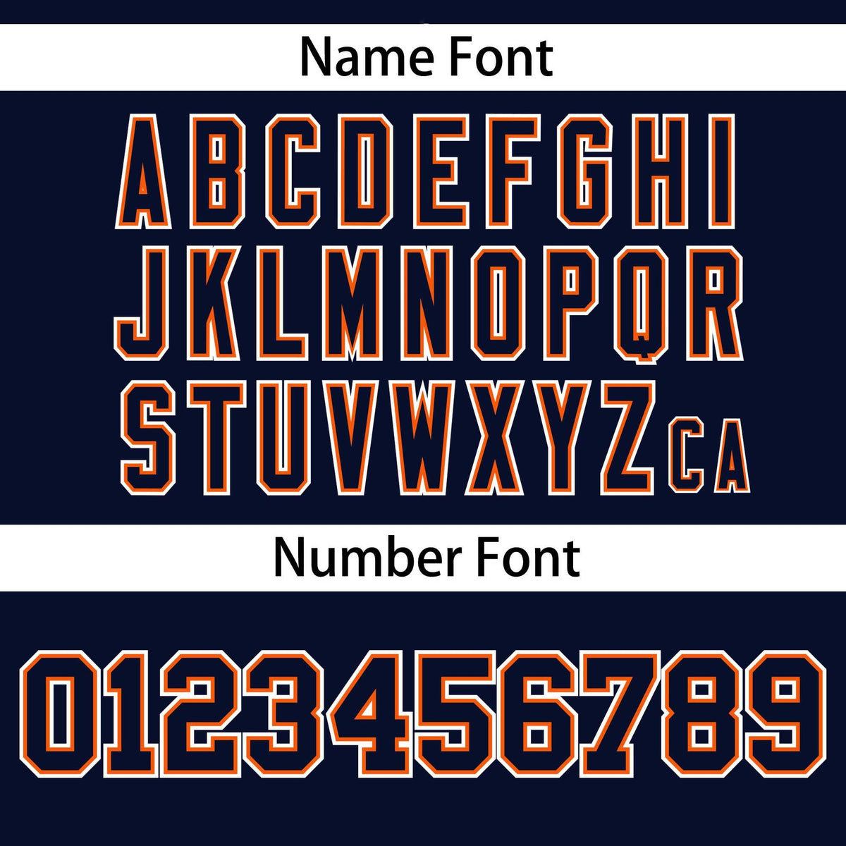 Custom Navy White-OrangeVarsity Full-Zip Raglan Sleeves Letterman Bomber Jacket