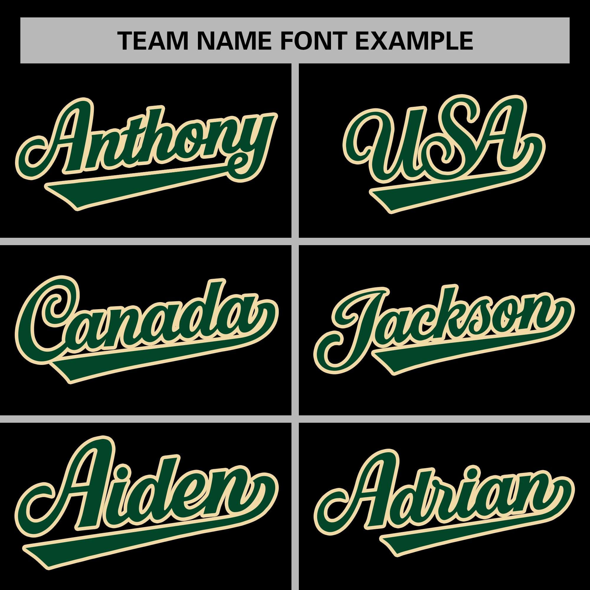Custom Black Green-Khaki Raglan Sleeves Varsity Full-Snap Letterman Jacket