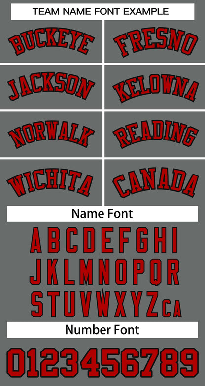 Custom Dark Gray Red-Black Classic Tops Basketball Jersey