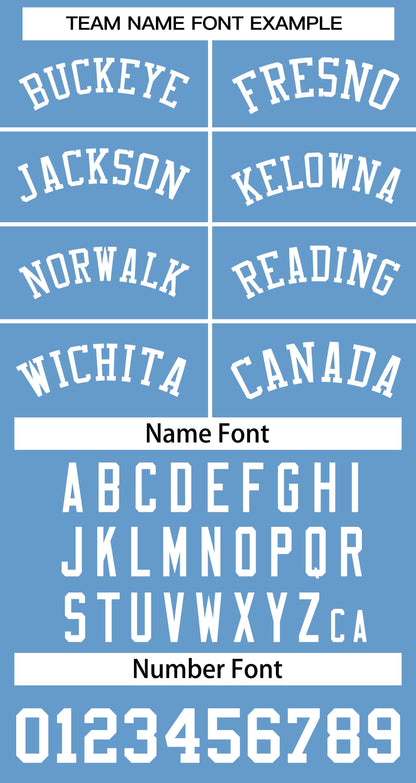 Custom Light Blue White Classic Tops Basketball Jersey