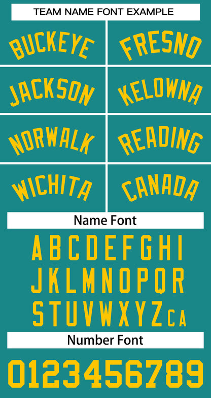 Custom Teal Yellow Classic Tops Basketball Jersey