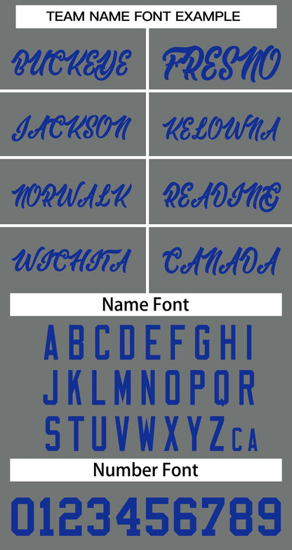 Custom Dark Gray Royal Classic Tops Basketball Jersey