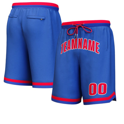 Custom Royal Red-White Personalized Basketball Shorts
