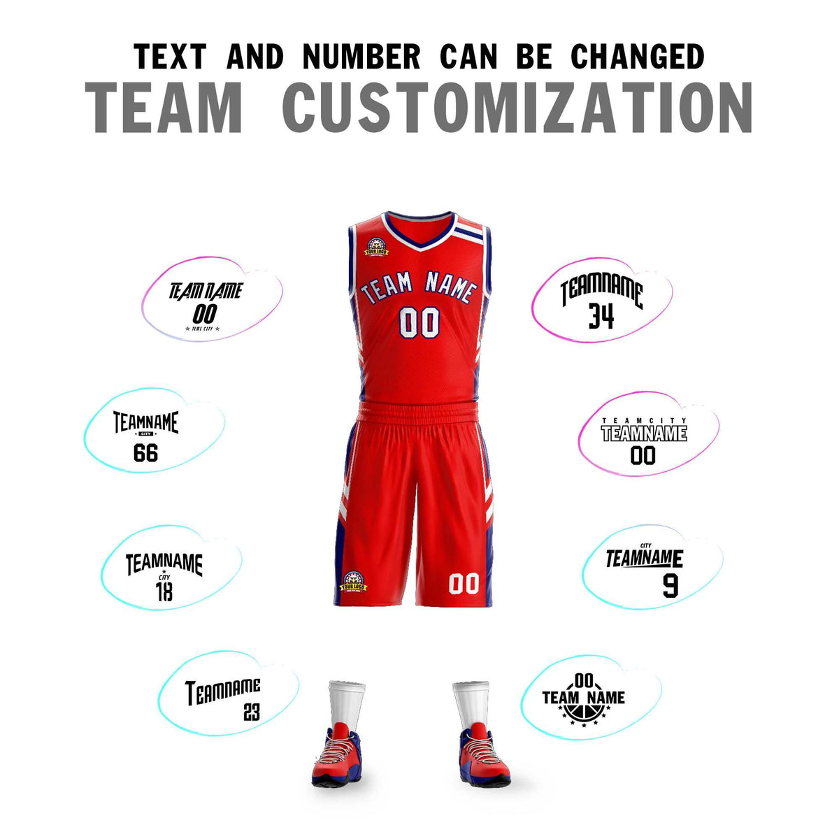 Custom Red White Navy Classic Sets Mesh Basketball Jersey