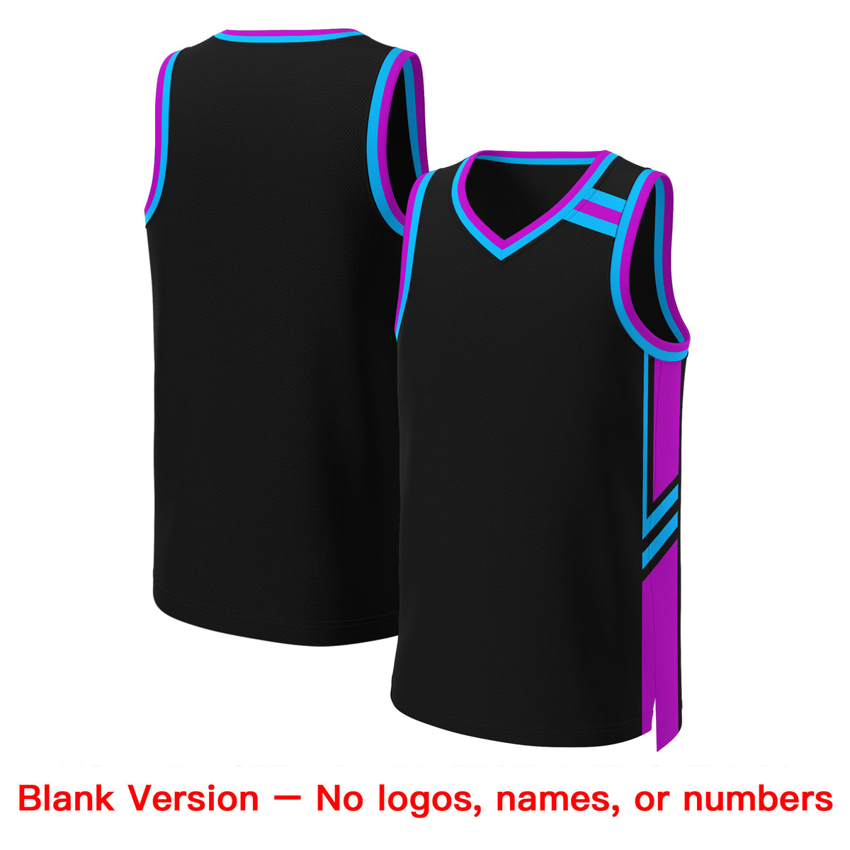 Custom Black Powder Blue Classic Tops Mesh Basketball Jersey