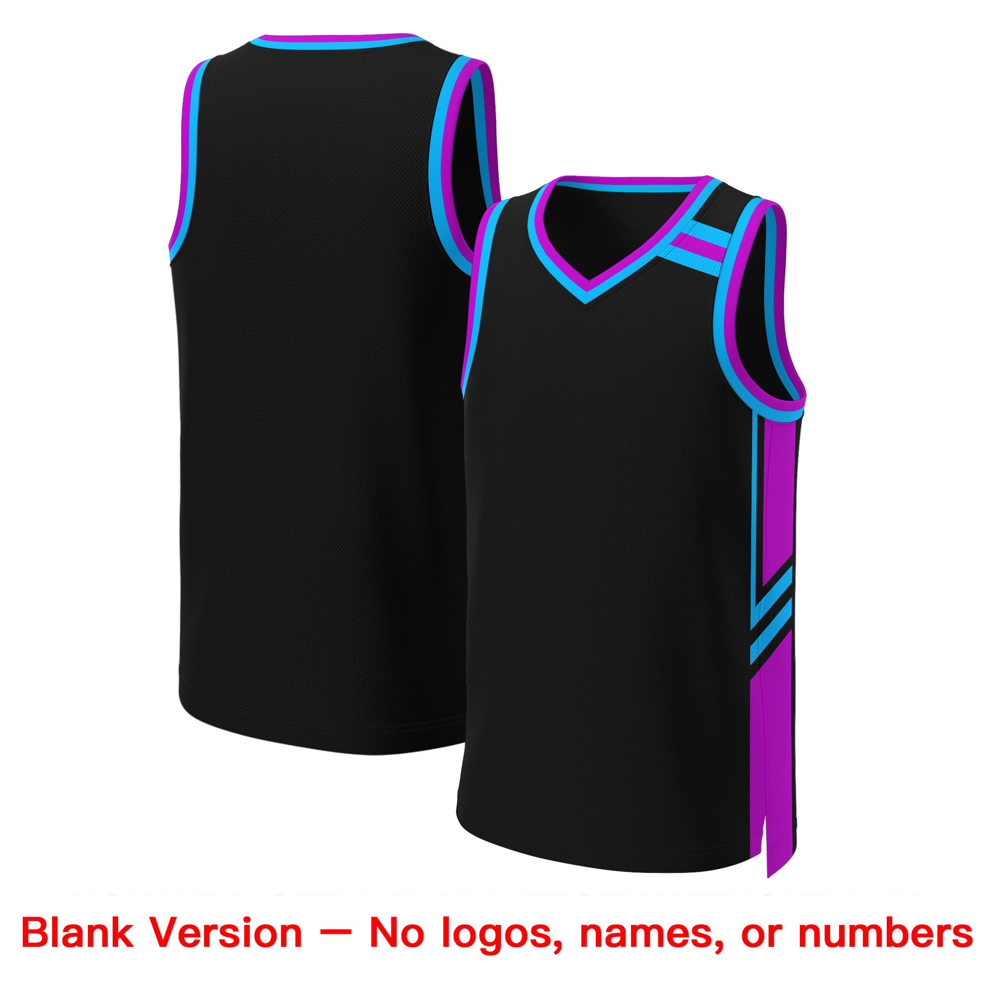 Custom Black Powder Blue Classic Tops Mesh Basketball Jersey