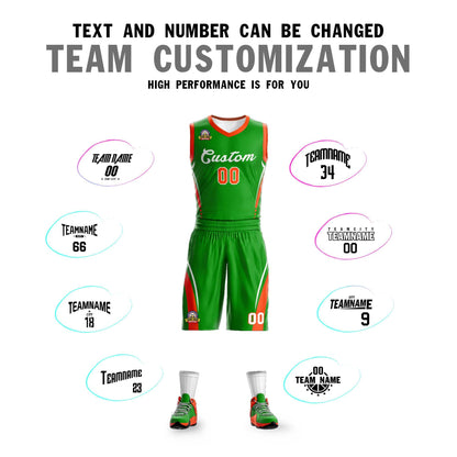 Custom Green White Classic Sets Mesh Basketball Jersey