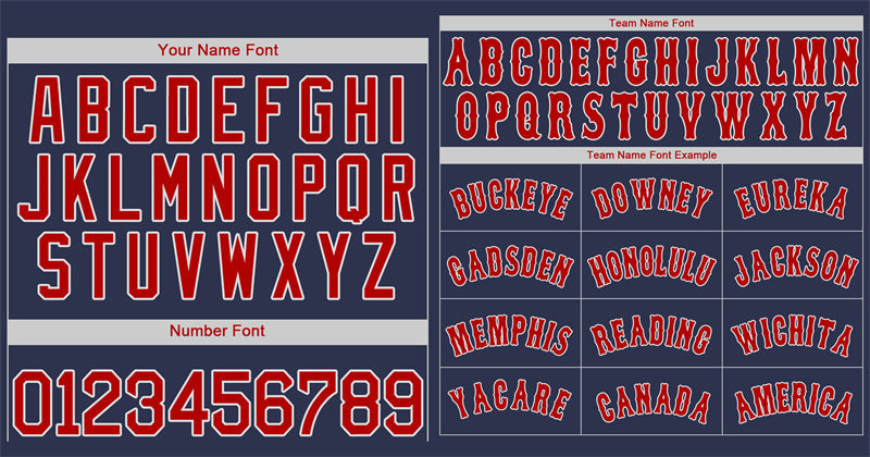 Custom Navy Red-White Hook Classic Style Authentic Baseball Jersey