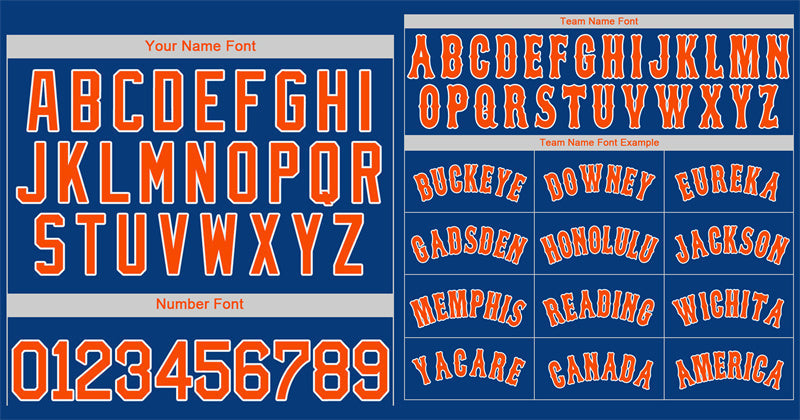 Custom Royal Orange-White Hook Classic Style Authentic Baseball Jersey