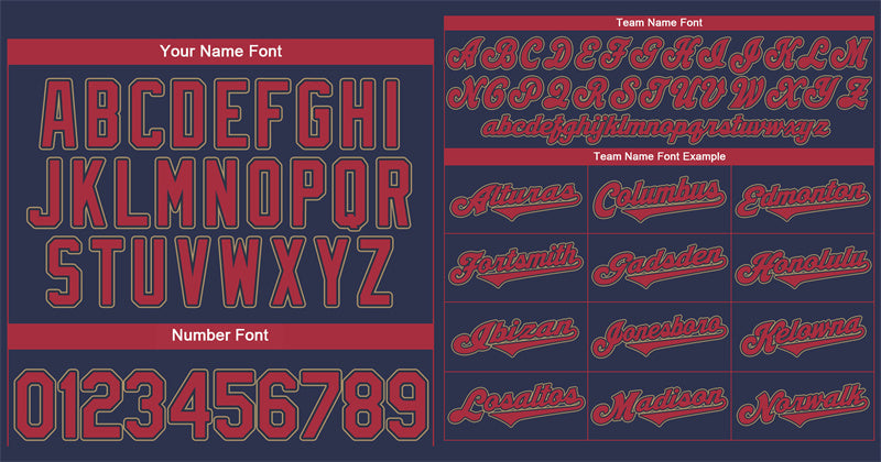 Custom Navy Red-White Classic Style Authentic Baseball Jersey