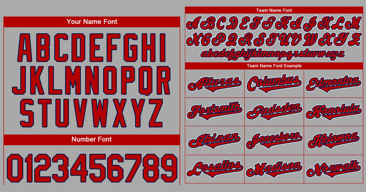 Custom Gray Red-White Classic Style Authentic Baseball Jersey