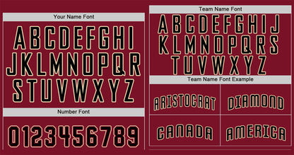 Custom Crimson Black-Cream Classic Style Authentic Baseball Jersey