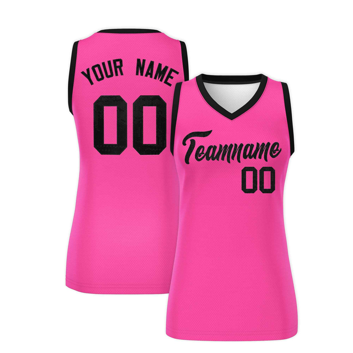 Custom Pink Black Women Netball Sequined Dress