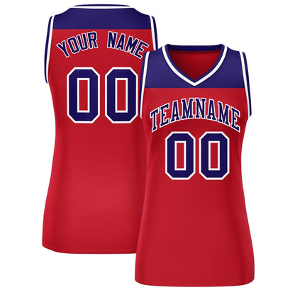 Custom Purple Red Color Block Fashion Tops Mesh Netball Dress For Women