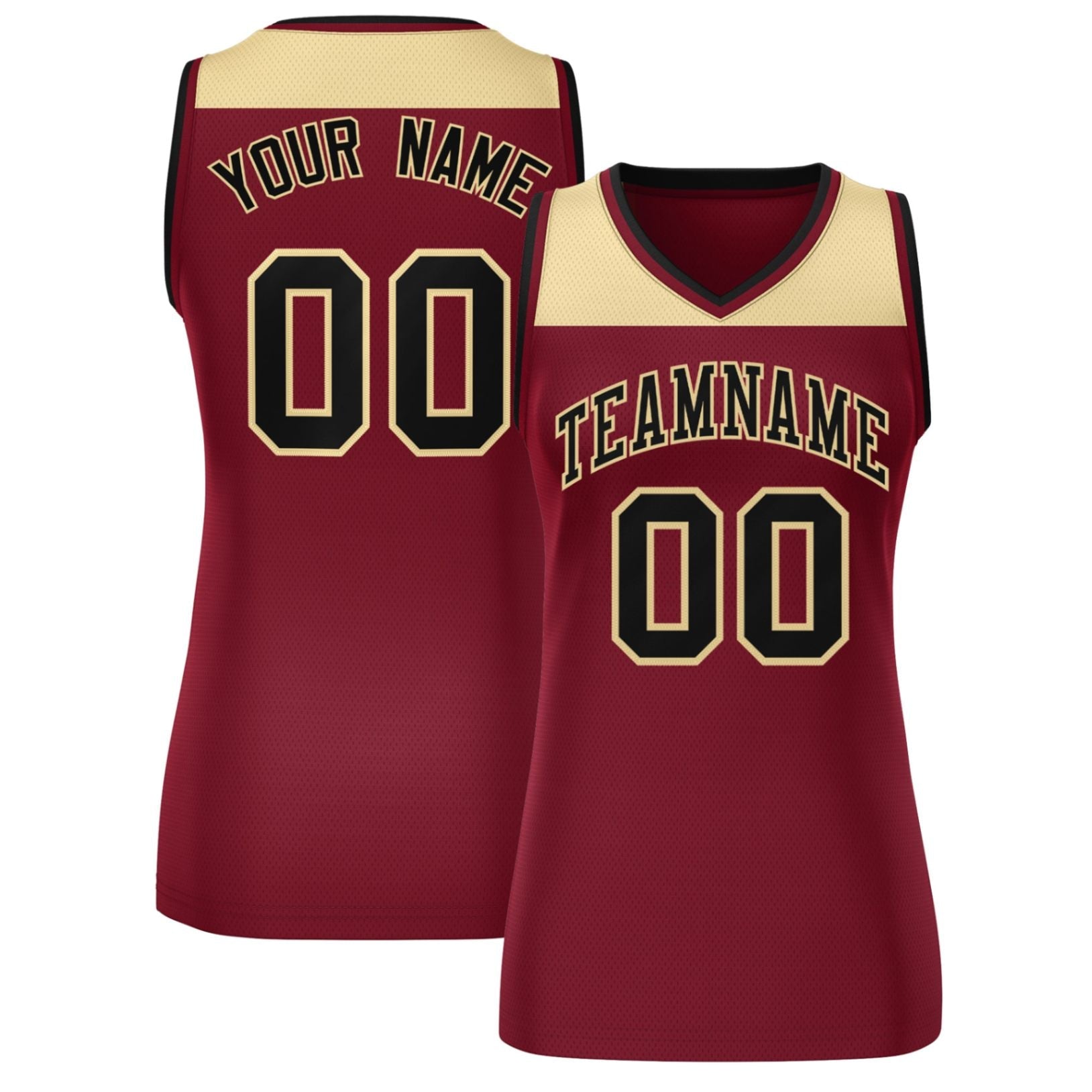 Custom Khaki Crimson Color Block Fashion Tops Mesh Netball Dress For Women