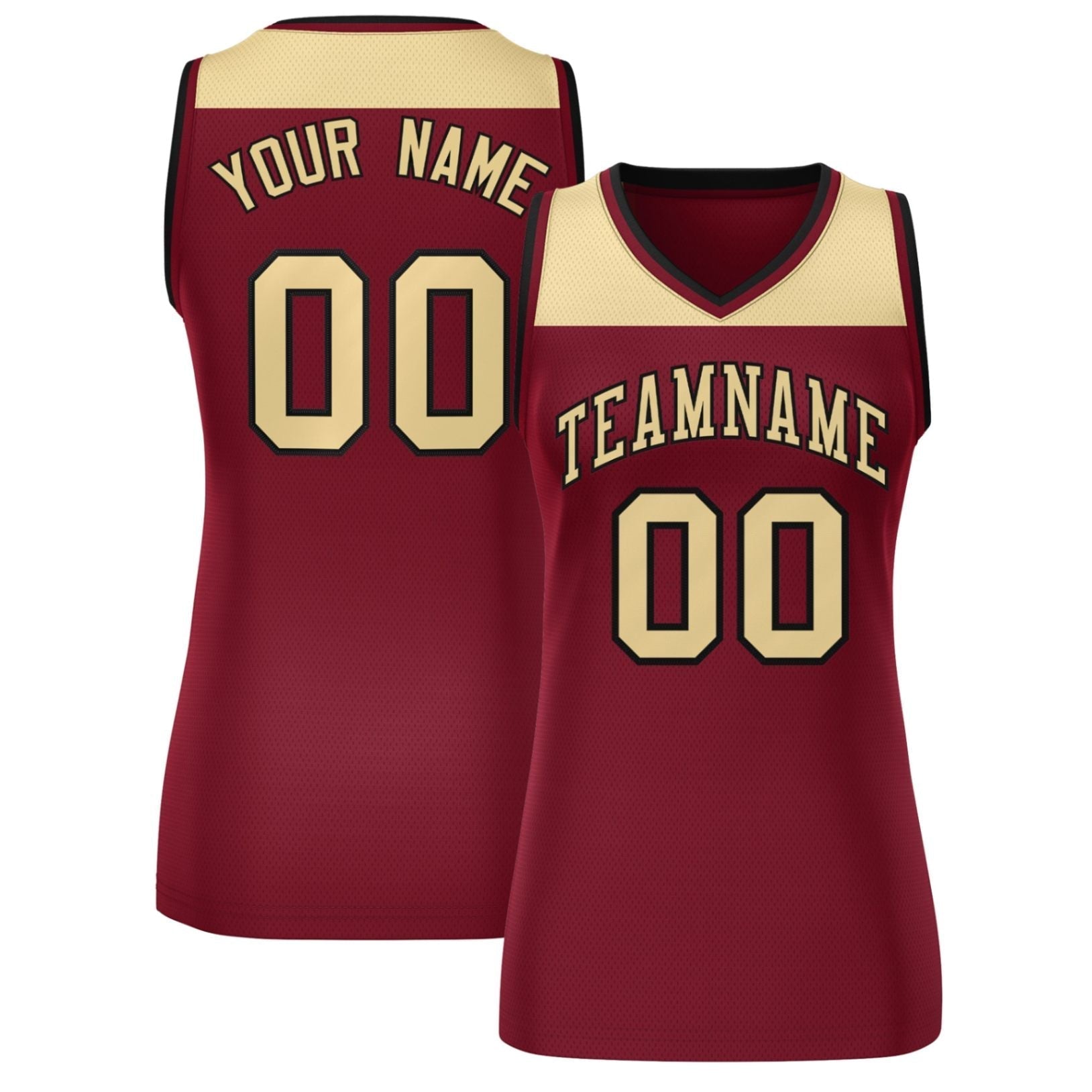 Custom Khaki Crimson Color Block Fashion Tops Mesh Netball Dress For Women