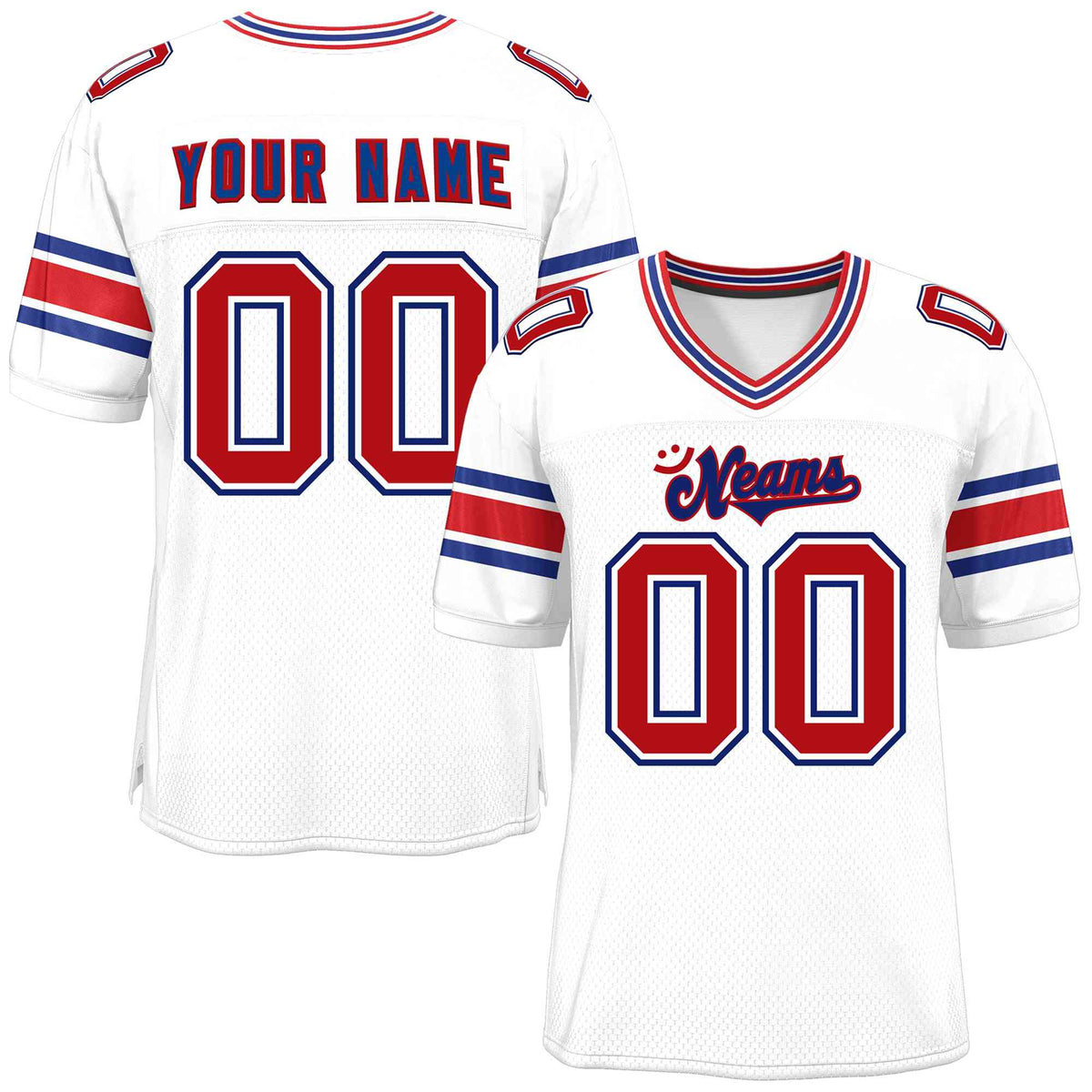 Custom White Personalized Classic Authentic Football Jersey