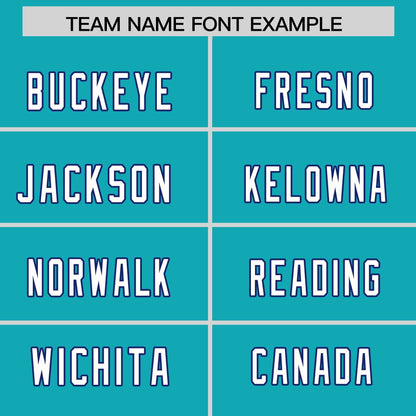 Custom Aqua Personalized Classic Authentic Football Jersey
