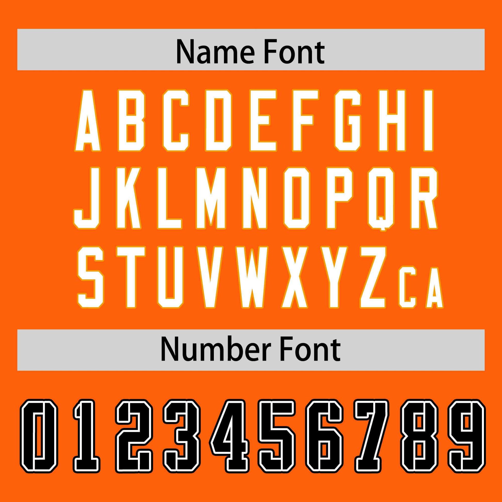 Custom Orange Personalized Classic Authentic Football Jersey