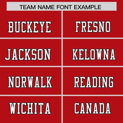 Custom Red Personalized Classic Authentic Football Jersey