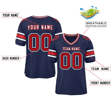 Custom Navy Personalized Classic Authentic Football Jersey