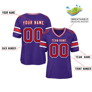 Custom Purple Personalized Classic Authentic Football Jersey
