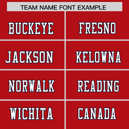Custom Red Personalized Classic Authentic Football Jersey