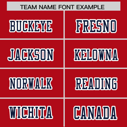 Custom Red Navy Personalized Insert Color Design Authentic Football Jersey