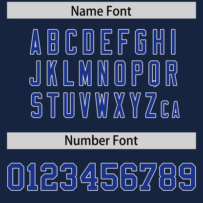 Custom Navy Royal Personalized Insert Color Design Authentic Football Jersey