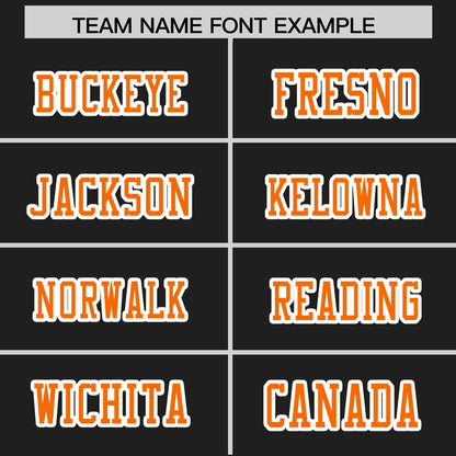 Custom Black Orange Personalized Insert Color Design Authentic Football Jersey