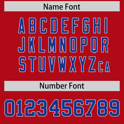 Custom Red Royal Personalized Insert Color Design Authentic Football Jersey
