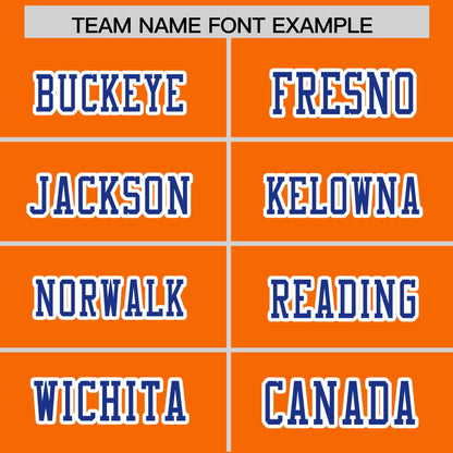 Custom Orange Royal Personalized Insert Color Design Authentic Football Jersey