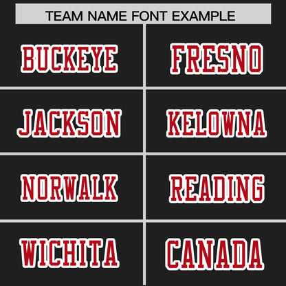 Custom Black Red Personalized Insert Color Design Authentic Football Jersey