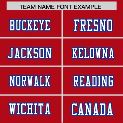 Custom Red Royal Personalized Insert Color Design Authentic Football Jersey