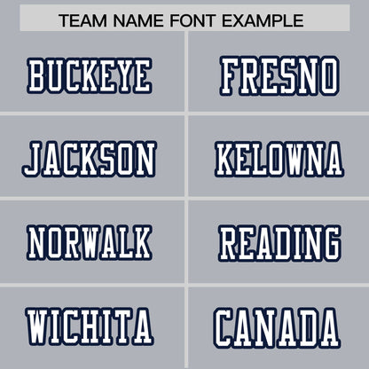 Custom Gray Navy Personalized Insert Color Design Authentic Football Jersey
